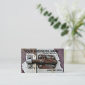 錆ついたスライド・ボルトロックの保証 名刺 (スタンド正面)