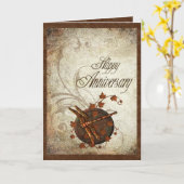 錆ついたトンボ記念日 カード (黄色い花)