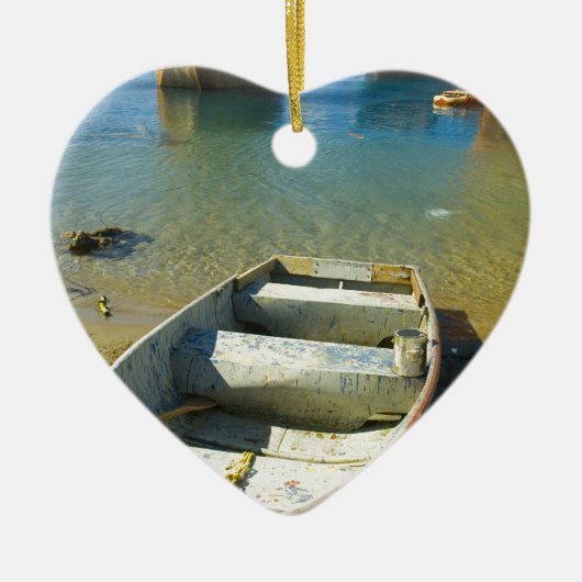 錆ついたボート セラミックオーナメント (正面)
