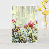 錆ついたマグノリア カード (黄色い花)