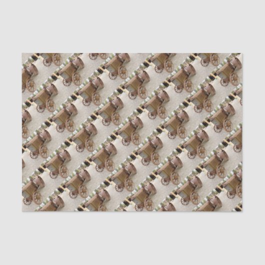 錆ついたヴィンテージのトラクター 薄葉紙 (正面)