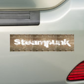 錆ついた傷付けられた金属、Steampunk バンパーステッカー (車上)