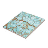 錆ついた割れたターコイズ タイル (側面)