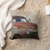 錆ついた古いクラシックカー クッション (ブランケット)