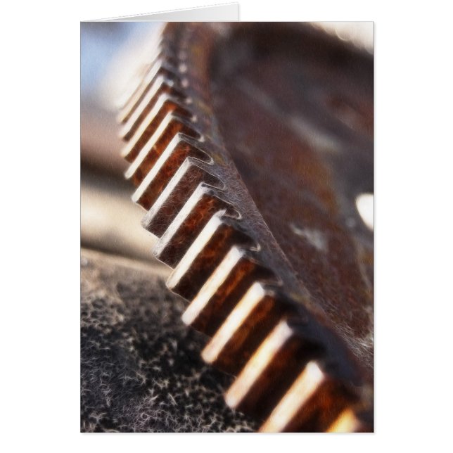 錆ついた古いコグの車輪 (正面)