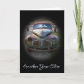 錆ついた古い廃船体のバースデー・カード カード (正面)