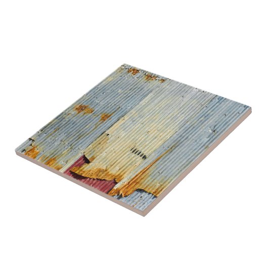 錆ついた古い金属の質 タイル (側面)