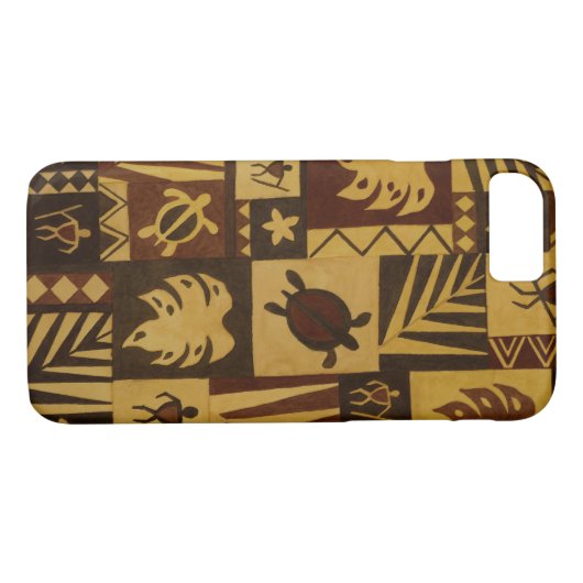 錆ついた樹皮布のハワイの戦士の種族の電話箱 Case-Mate iPhoneケース (裏面(横))