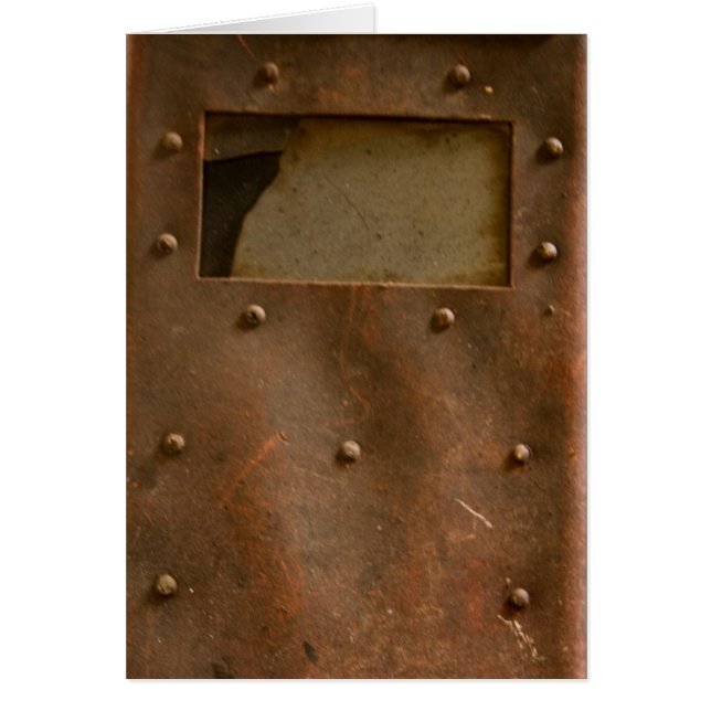 錆ついた溶接のヘルメット (正面)