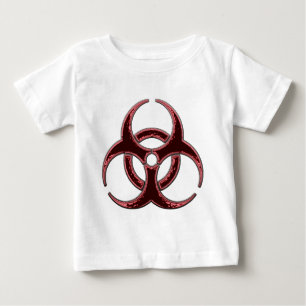 錆ついた生物危険の記号 ベビーTシャツ