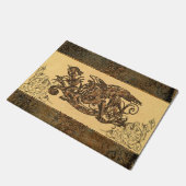 錆ついた金属から成っている素晴らしいドラゴン ドアマット (アングル)