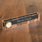 錆ついた金属の管 デスクネームプレート (側面)