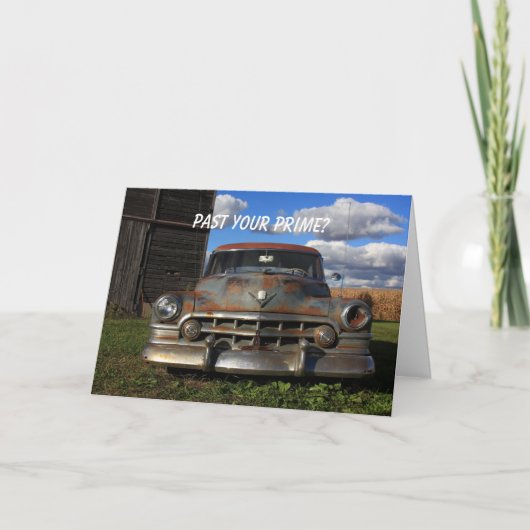 錆ついた1950年のキャデラック カード (正面)