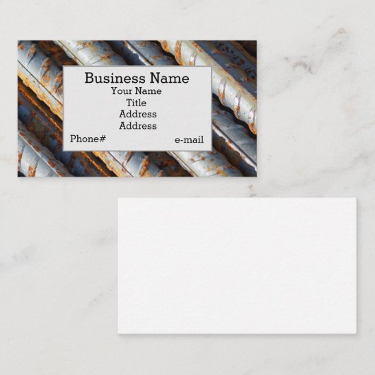 錆ついたRebarのデザインの名刺 名刺 (正面/裏面)