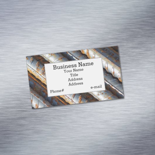 錆ついたRebarのデザインの磁気名刺 マグネット名刺 (インサイチュ)