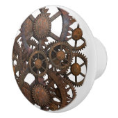 錆ついたSteampunkの金属のギア セラミックノブ (右)