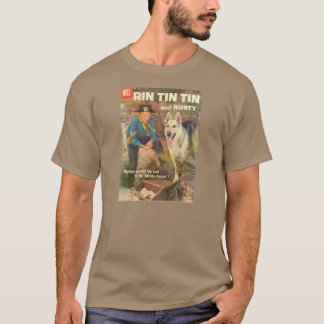 錆ついたTシャツのRin TinTin 1958の漫画本カバー Tシャツ