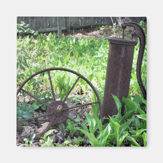 錆つかせた事の花園の自然の磁石 マグネット (正面)