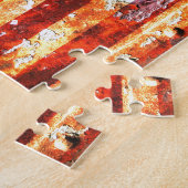 錆つかせた米国旗のM1911シルエット ジグソーパズル (側面)