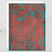 錆とターコイズグランジスクラップブック紙 (正面/裏面)