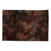 錆とターコイズストーン抽象芸術 枕カバー (裏面-左)