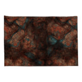錆とターコイズストーン抽象芸術 枕カバー (裏面-右)