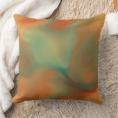 錆とターコイズ大理石抽象芸術 クッション (ブランケット)