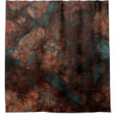 錆とターコイズ石 シャワーカーテン (正面)