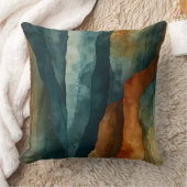 錆とティール(緑がかった色) クッション (ブランケット)