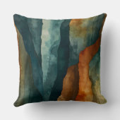 錆とティール(緑がかった色) クッション (裏面)