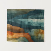 錆とティール（緑がかった色） タペストリー (正面(横))