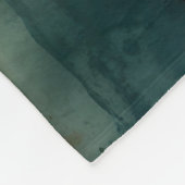 錆とティール(緑がかった色) フリースブランケット (角)