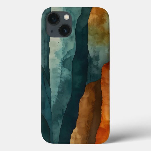 錆とティール(緑がかった色) Case-Mate iPhoneケース (裏面)