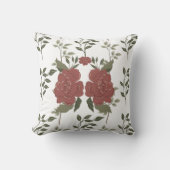 錆と緑のフローラ枕 クッション (正面)