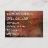 錆と茶色の引っ越しましたグランジ配布資料カード 名刺 (正面)