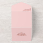 錆と赤面のフローラアンパサンド結婚写真 オールインワン招待状 (外側)