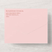 錆と赤面のフローラアンパサンド結婚写真 オールインワン招待状 (裏面)