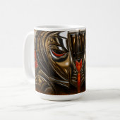 錆と金の金属の肖像 コーヒーマグカップ (正面左)