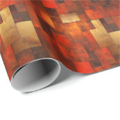 錆と銅のエレガンス:洗練されたグラフィック ラッピングペーパー (ロールコーナー)