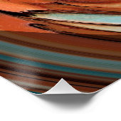 錆と青の抽象芸術旋回 ポスター (コーナー)