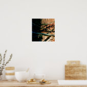 錆と青の有刺鉄線 ポスター (キッチン)