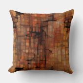 錆と黒の抽象芸術 クッション (正面)