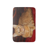錆のオレンジ虎猫猫の微笑 バスマット (正面縦)