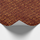 錆のブラウンのセーターのニットの質 ラッピングペーパー (角)