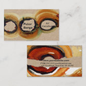 錆の地球の水彩画の 抽象画家ペインター 名刺 (正面/裏面)