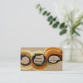 錆の地球の水彩画の 抽象画家ペインター 名刺 (スタンド正面)