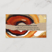 錆の地球の水彩画の 抽象画家ペインター 名刺 (裏面)