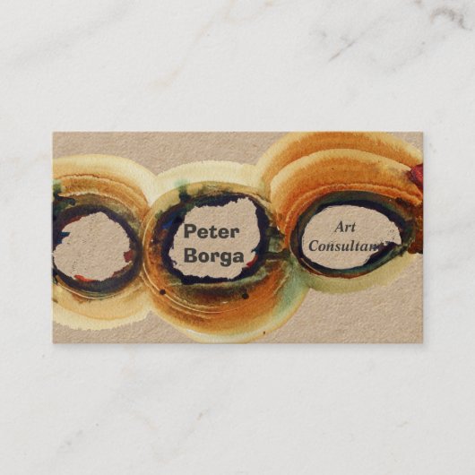 錆の地球の水彩画の 抽象画家ペインター 名刺 (正面)