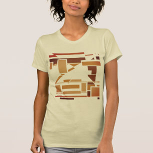 錆の燃えたオレンジ色の茶色の南西アートインスパイア Tシャツ