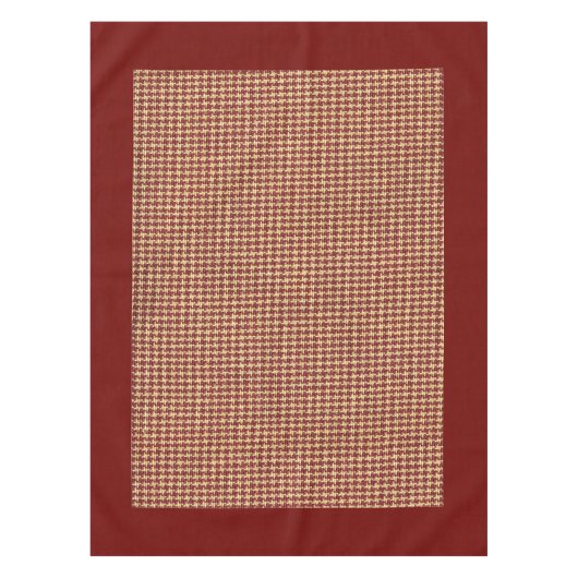 錆の色チェックのテーブルクロス テーブルクロス (正面)